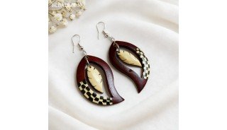 New Design Painting Wood Earrings Premium Handmade